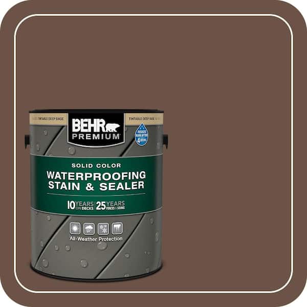 BEHR PREMIUM 1 gal. #N190-7 Moose Trail Solid Color Waterproofing