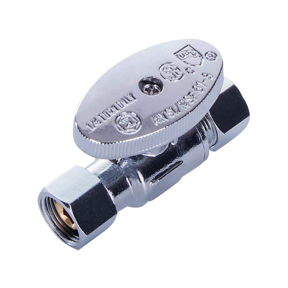 3/8 in. COMP F x 3/8 in. Comp M Add on Valve Quarter Turn Wheel; Lead Free Chrome Plated Brass 2 Pack price history on PriceWatchPro