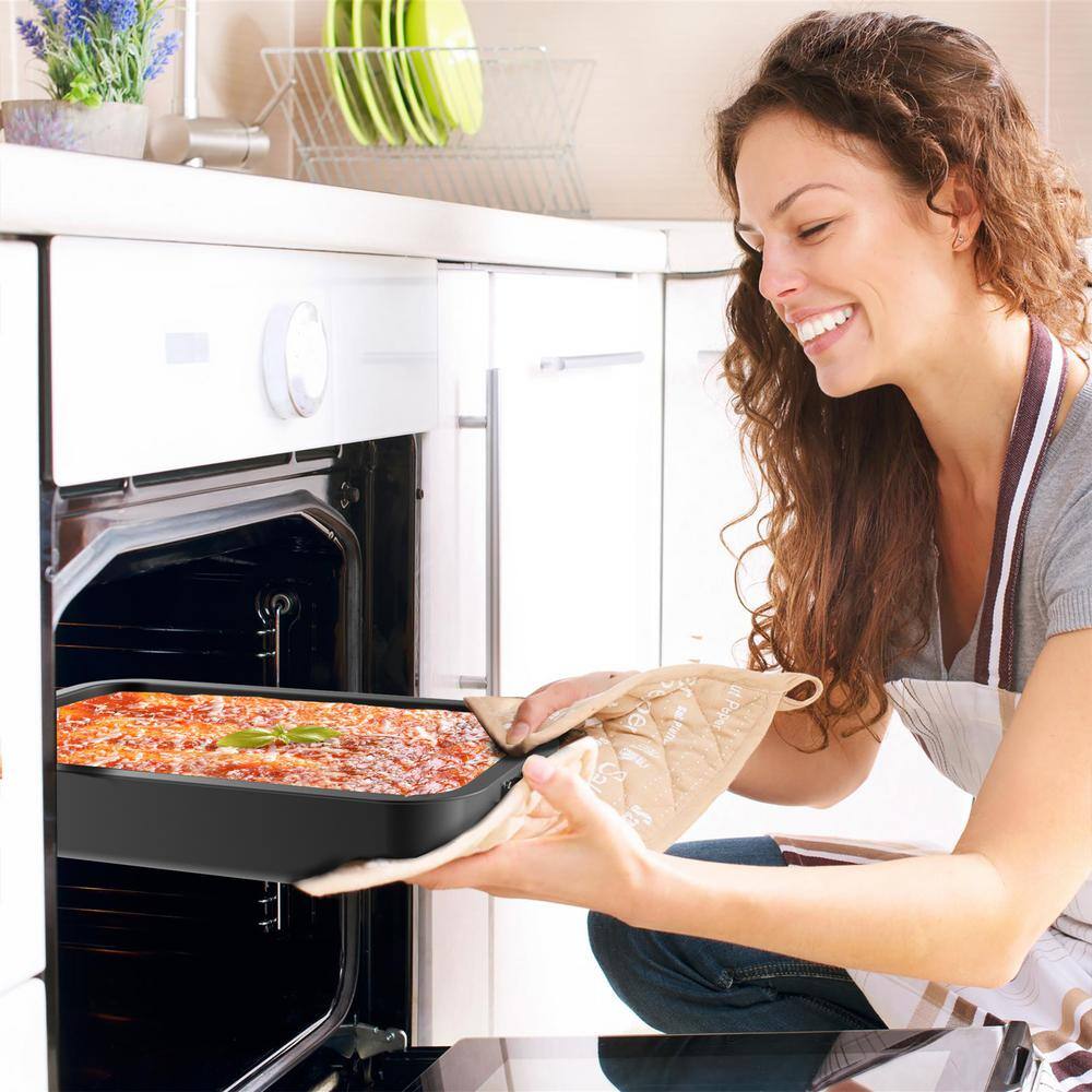 Heavy Duty Nonstick Carbon Steel Rectangular Roasting Pan with Rack