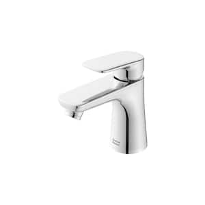 Aspirations Petite Single Handle Deck Mount Bathroom Faucet With Drain in Polished Chrome