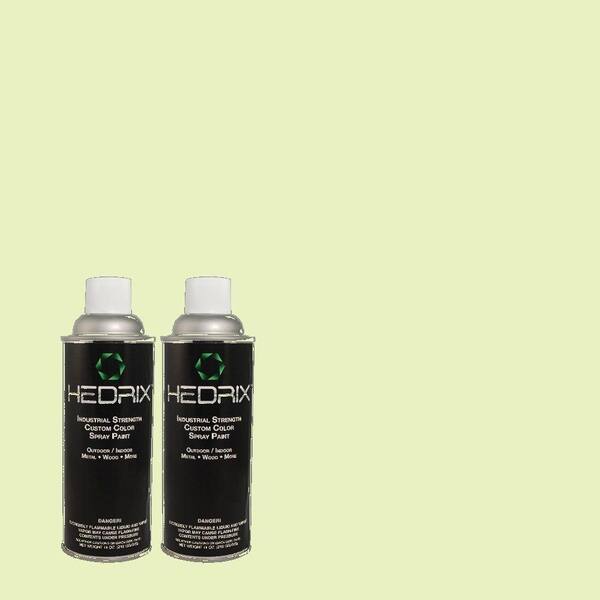 Hedrix 11 oz. Match of 1B59-2 Lime Parfait Flat Custom Spray Paint (2-Pack)