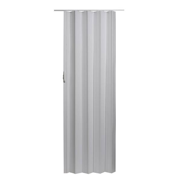 White Vinyl Folding Slide Door – 36x80 Inches, Solid Core, Hardware Included For Closets