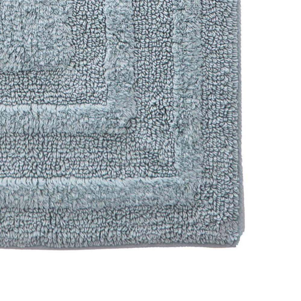 Logan Green Plush Cotton 60" x 22" Bathroom Runner Rug