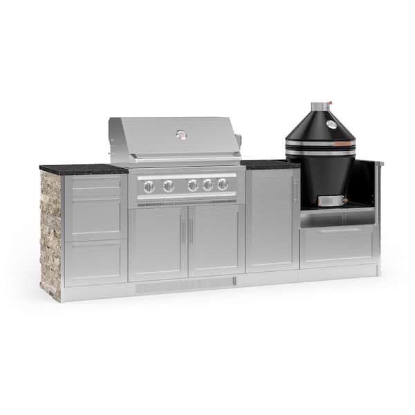NewAge Products Signature Series 103.16 in. x 25.5 in. x 57.5 in. 8-Piece Outdoor Kitchen Cabinet Set with Liquid Propane 36 in. Grill