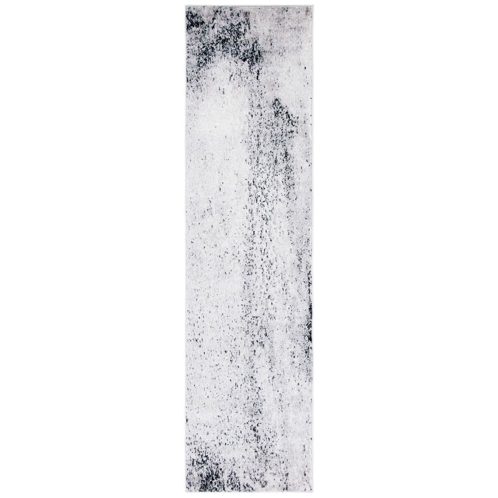 Skyler 2 ft. x 8 ft. Silver/Black Distressed Overdyed Runner Rug price history on PriceWatchPro