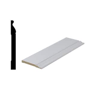 RMB 688 11/16 in.D x 5 1/4 in. W x 96 in. L Primed Finger-Joined Pine Baseboard Molding 10-pcs 80 Ft Total