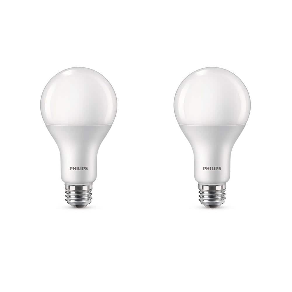 Assortiment punt Binnen Philips 150-Watt Equivalent A21 Dimmable with Warm Glow Dimming Effect  Energy Saving LED Light Bulb Soft White (2700K) (2-Pack) 558221 - The Home  Depot