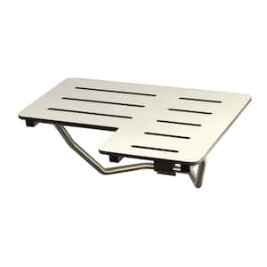 Adascape 28 in. x 21 in. WallMounted Fold Down Shower Seat in Brushed Stainless Steel ADA Compliant