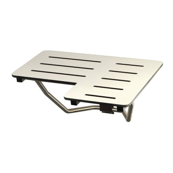 Adascape 28 in. x 21 in. WallMounted Fold Down Shower Seat in Brushed Stainless Steel ADA Compliant Adascape 28 in. x 21 in. WallMounted Fold Down Shower Seat in Brushed Stainless Steel ADA Compliant