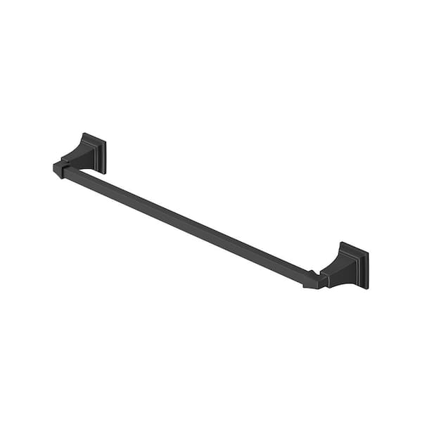 TS Series 24 in. Wall Mounted Towel Bar in Matte Black