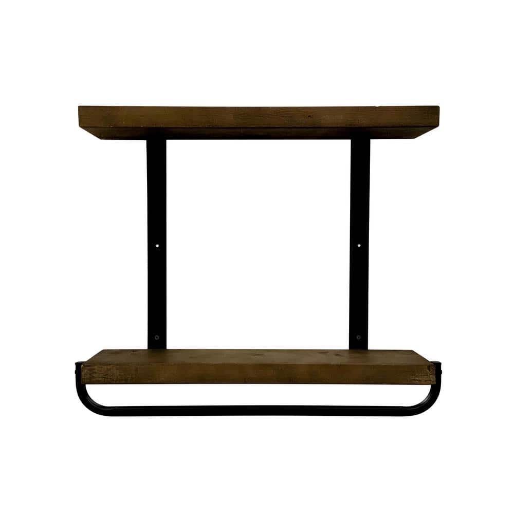 Del Hutson Designs Duplex Jet 5.5 in. D x 24 in. W x 21 in. H Dark Walnut D