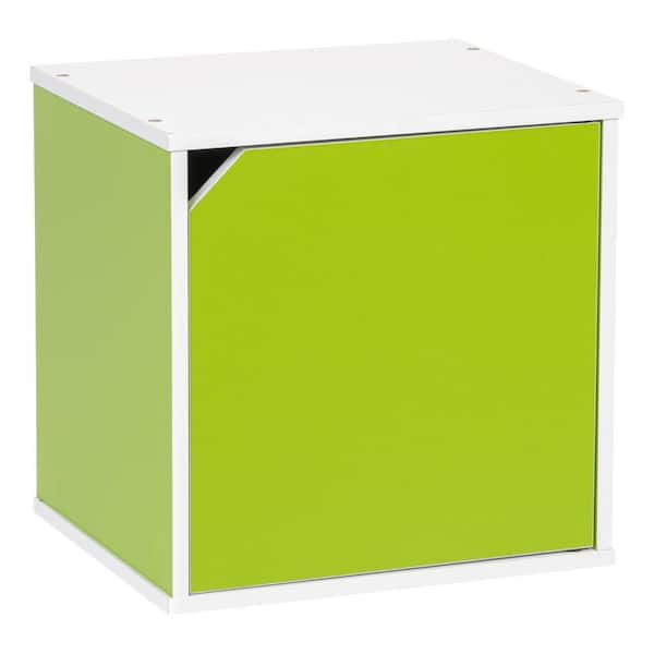 IRIS BAKU Modular Green Wood Cube Box with Door