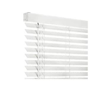 GII Madera Falsa White Cordless Room Darkening Faux Wood Blind with 2 in. Slats 52 in. W x 64 in. L