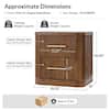 JAYDEN CREATION Emiliana Walnut 2-Drawer 26.25 in. W Nightstand with Built-in Integrated Charging Station NSGG1445-WAL