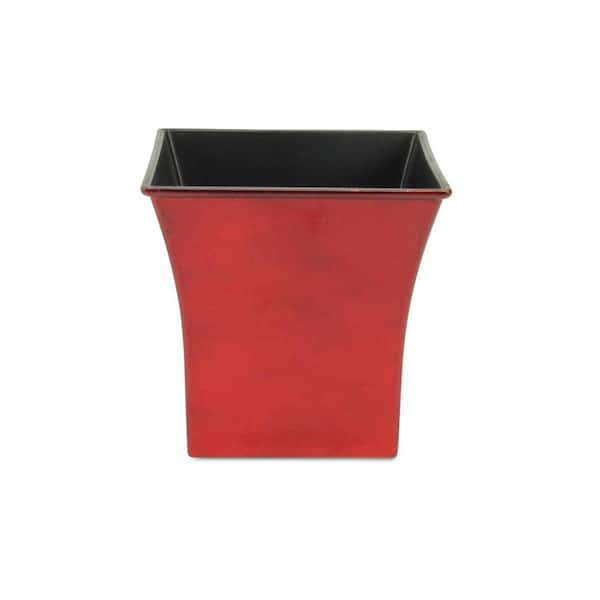 7.25 in. x 7 in. Red Indoor/Outdoor Plastic Decorative Pots