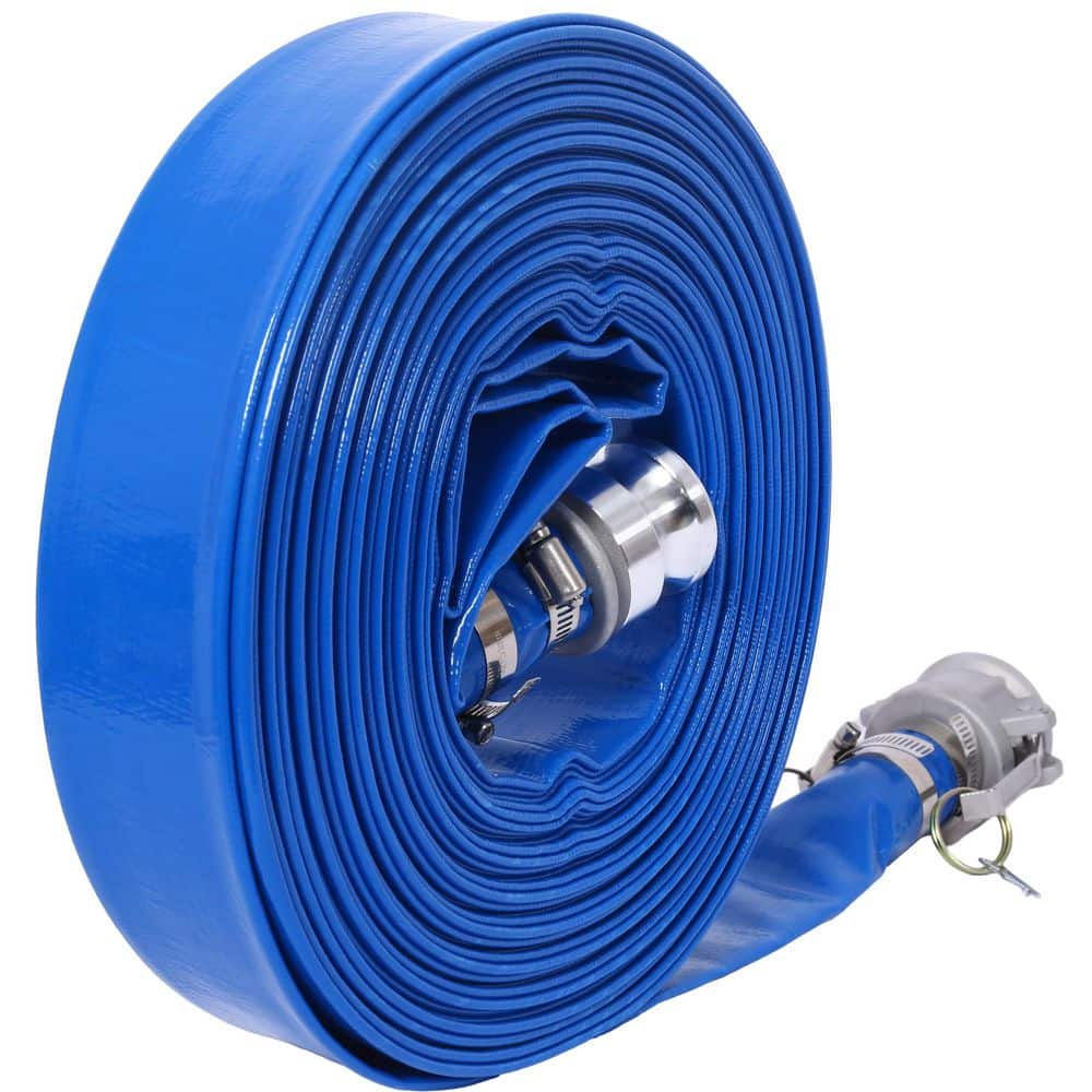 1.5 in. ID 100 ft. Pool Backwash Hose Heavy Duty PVC Lay Flat Discharge Hose with Aluminum Camlock Fittings price history on PriceWatchPro