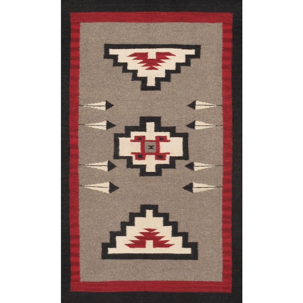 Tuscany Mocha/Black 3 ft. x 5 ft. Geomatric Area Rug