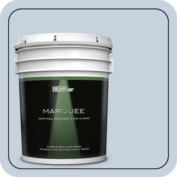 BEHR MARQUEE 5 gal. #S530-1 Soaring Sky Semi-Gloss Enamel Exterior Paint & Primer