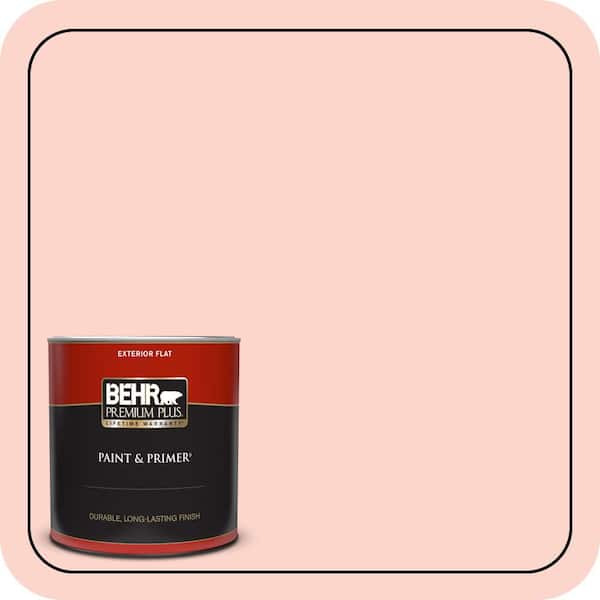 BEHR PREMIUM PLUS 1 qt. #190A-2 Coral Mantle Flat Exterior Paint & Primer