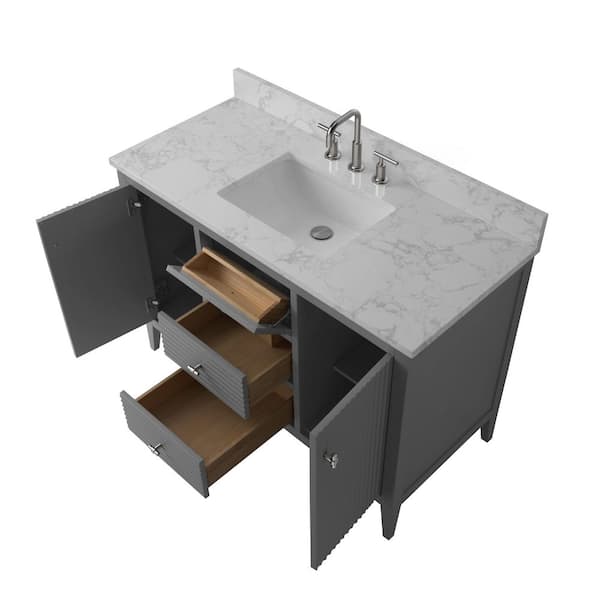 Vanity Art 48 in. W x 22 in D x 38 in. H Single Sink Bath Vanity