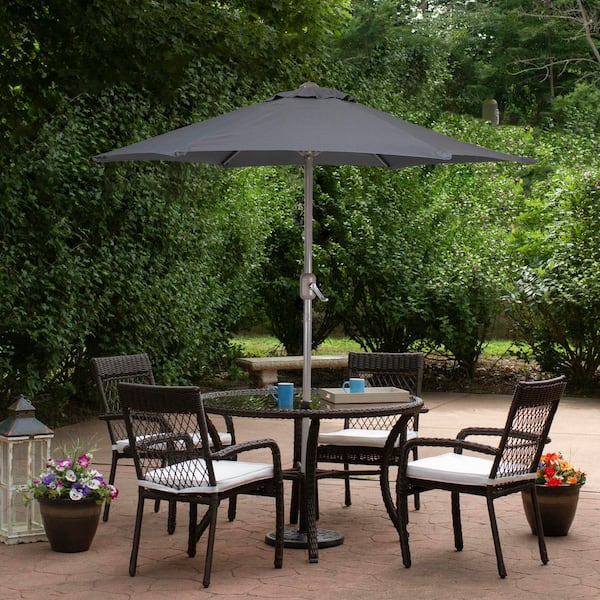 Northlight 7.5 ft. Outdoor Market Patio Umbrella with Hand Crank