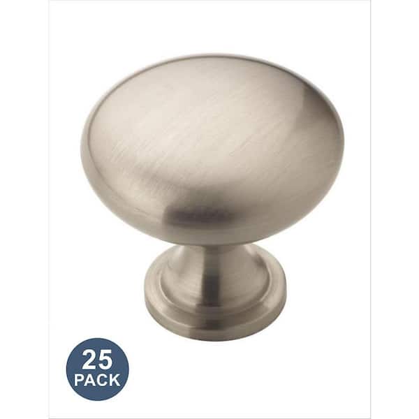 Edona 1-1/4 in. (32mm) Traditional Satin Nickel Round Cabinet Knob (25-Pack)