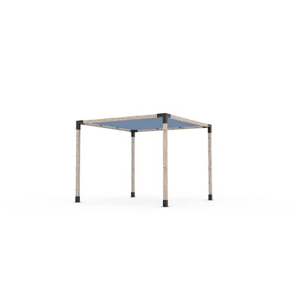 TOJA GRID 10 ft. L x 10 ft. W Pergola Kit with Denim Shade Sail, 4x4 Wood