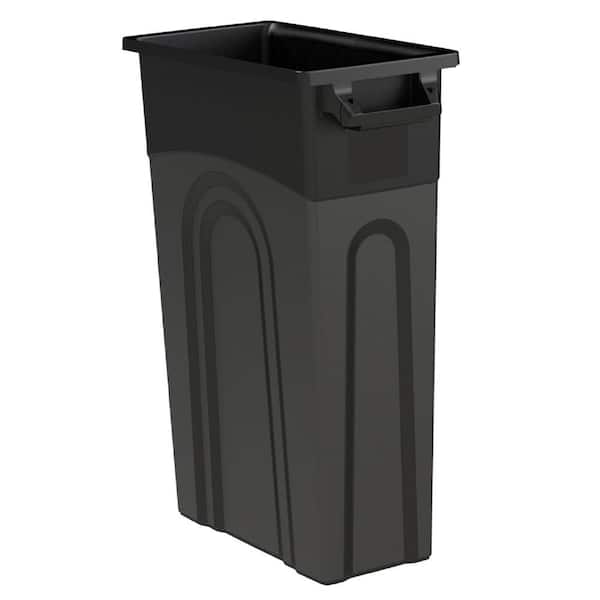 United Solutions 23 Gal. Black Highboy Waste Container