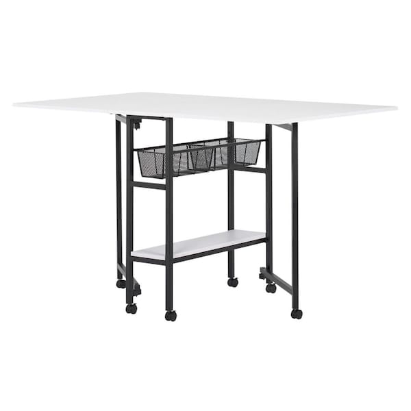 Sew Ready 58.75 x 36.5 Foldable Craft Table with Wheels