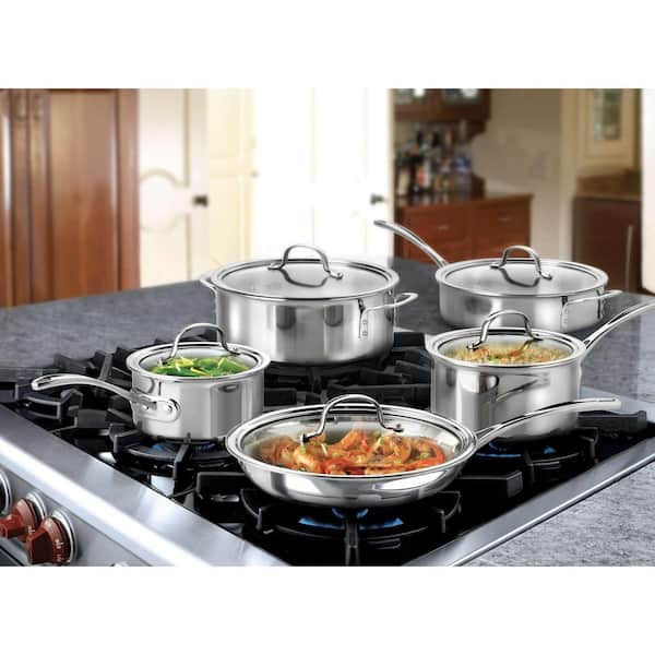 Calphalon Tri-Ply 10-Piece Stainless Steel Cookware Set 1874301 - The Home  Depot