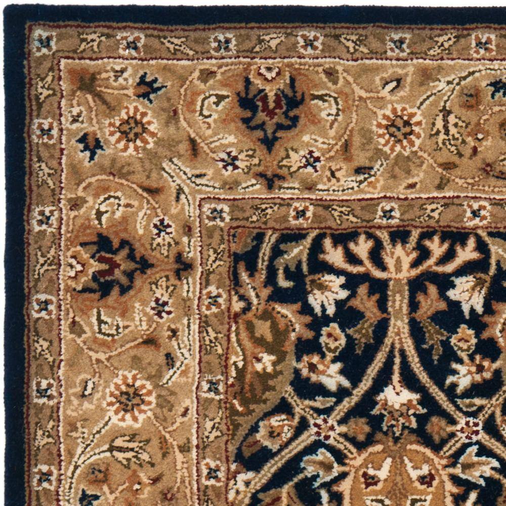 Legend Blue and Gold Hand-Tufted Wool Area Rug 4' x 6'