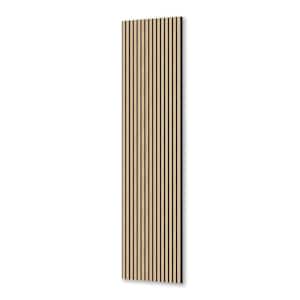 White Oak 0.9in. X 1.71ft. X 8.86ft. Acoustic/Sound Absorb 3D Oak Overlapping Wood Slat Decorative Wall Paneling 2-pack