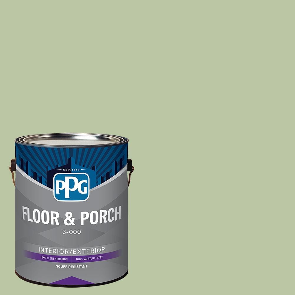 PPG 1 gal. PPG11214 Quaking Grass Satin Interior/Exterior Floor and Porch Paint PPG11214FP1SA