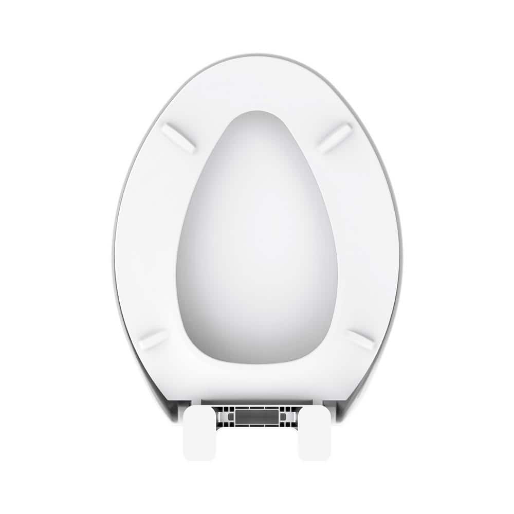 White Elongated Soft-Close Polypropylene Toilet Seat