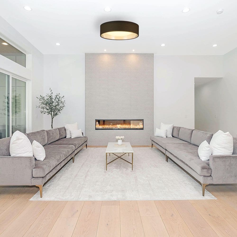Orme 16" Contemporary LED Flush Mount with Brushed Nickel Finish