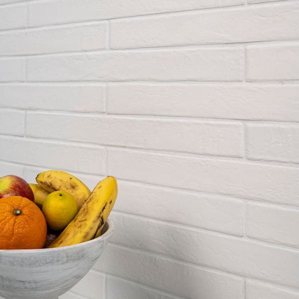 MSI Capella White Brick 2 in. x 18 in. Matte Porcelain Floor and