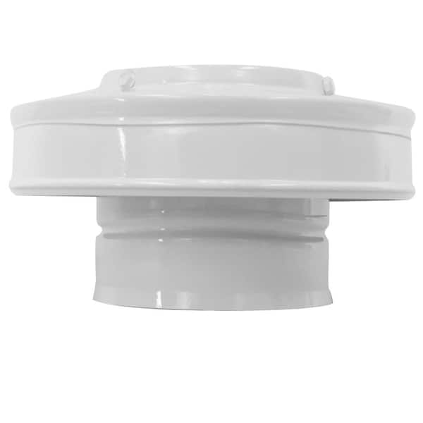 Active Ventilation 4 in. Dia Aluminum Vent Pipe Cap in White