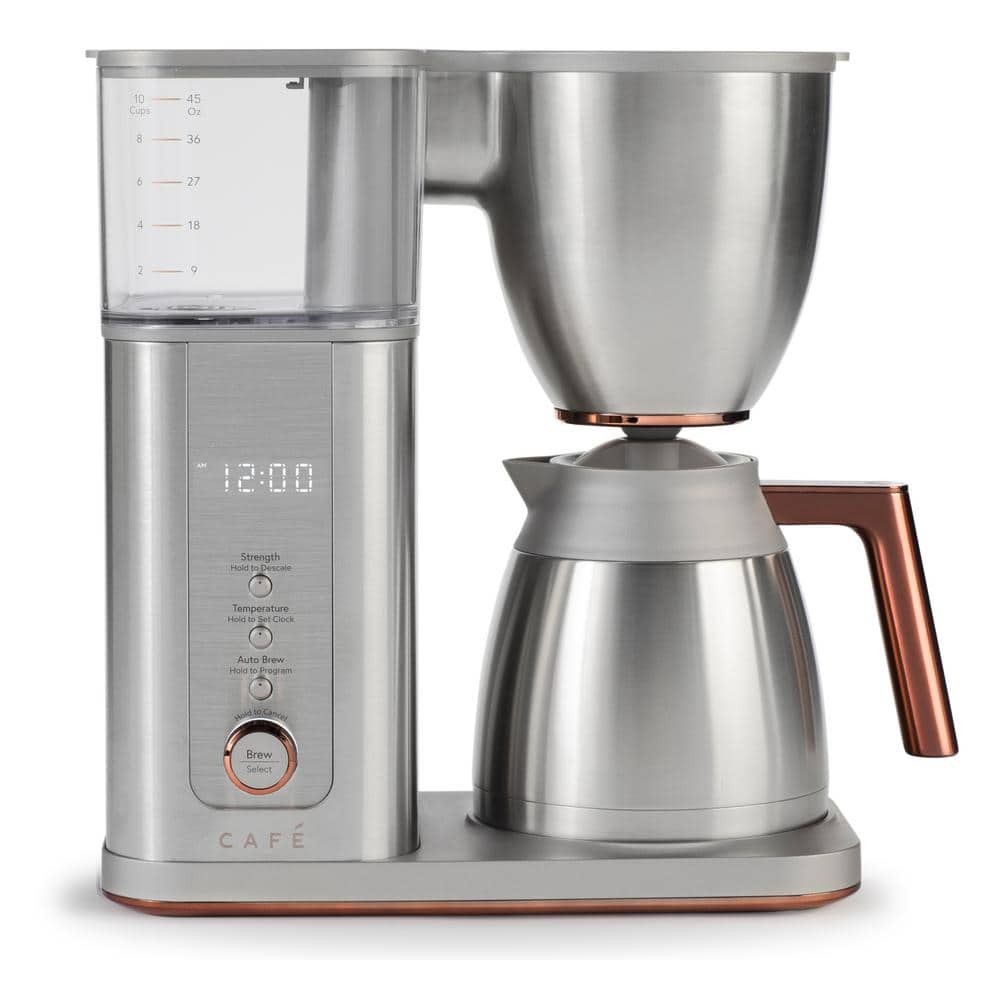 Cafe 10 Cup Matte White Specialty Drip Coffee Maker with Insulated Thermal  Carafe, and WiFi connected C7CDAAS4PW3 - The Home Depot