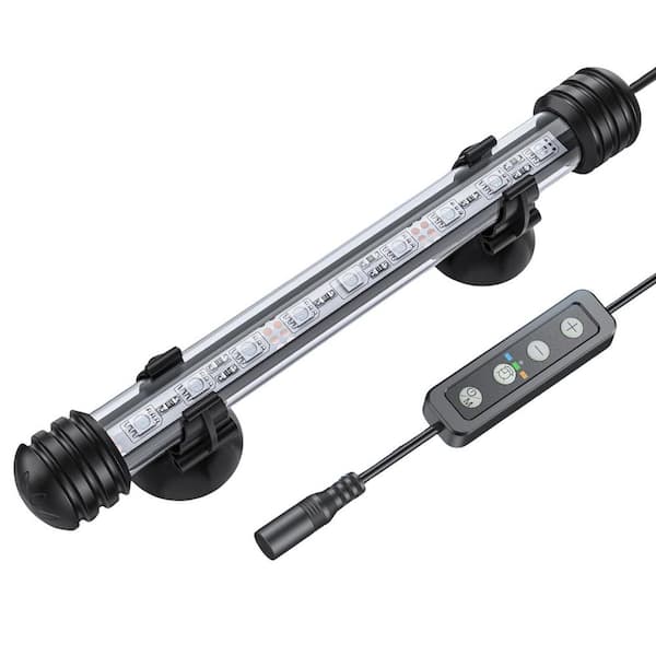 Aquarium LED Light 7.5 in. Submersible Multi-Colored Tube with Timer Auto On/Off 8-Lighting Modes for Fish Tank Decor