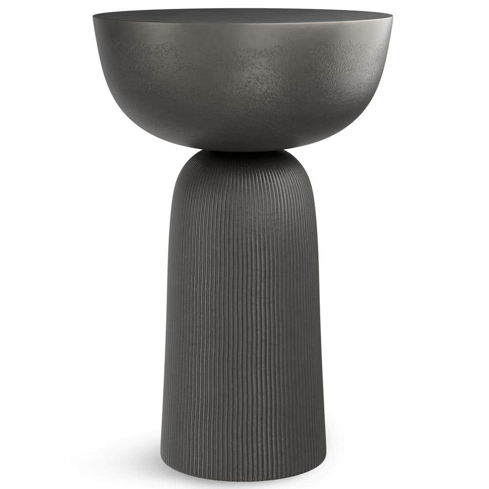 Black Nickel Round Cast Aluminum Side Table