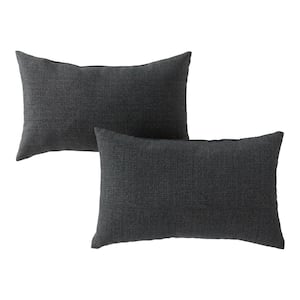 Carbon Lumbar Outdoor Throw Pillow (2-Pack)