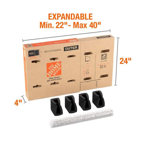 25 in. L x 4 in. W x 26 in. D Heavy Duty Medium Adjustable TV, Picture, and Mirror Moving Box (4-Pack)