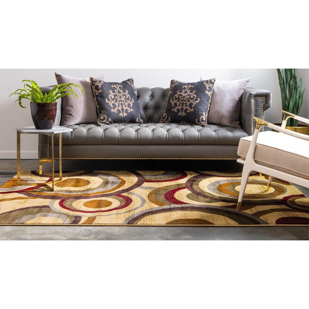 Modern Geometric Braided 8' x 10' Black Synthetic Area Rug