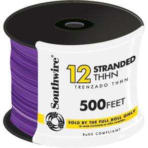 500 ft. 12 Purple Stranded CU THHN Wire