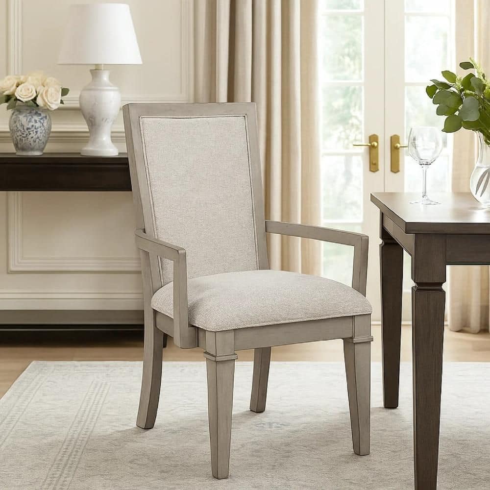 Henry Beige and Cream Polyester Upholstered Dining Chair (Set of 2) price history on PriceWatchPro