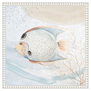 "Ocean Bubbles Tropical Fish" by Patricia Pinto 1-Piece Floater Frame Giclee Animal Canvas Art Print 16 in. x 16 in.