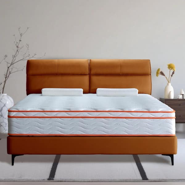 Full Size Hybrid Medium Firm 12 in. Mattress, Euro Top Cooling-Gel Foam and Pocket Coils, CertiPUR-US, Fiberglass-Free