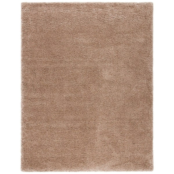 Milan Shag 10 ft. x 14 ft. Dark Beige Solid Flokati Area Rug
