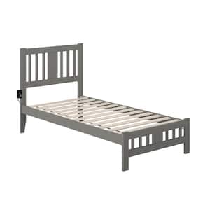 Tahoe Twin Bed with Footboard in Grey
