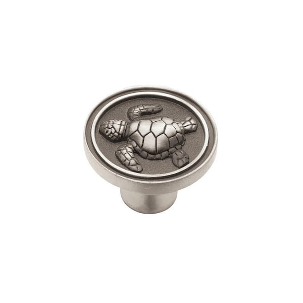 Liberty Turtle 1-3/8 in. (35 mm) Brushed Satin Pewter Cabinet Knob